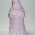 Mosser Glass Pink Standing Santa Claus 8.5" Figurine Former Fenton Mold