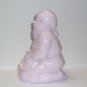 Mosser Glass Crown Tuscan Pink Kneeling Santa Claus Figurine Former Fenton Mold