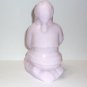 Mosser Glass Crown Tuscan Pink Kneeling Santa Claus Figurine Former Fenton Mold