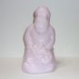 Mosser Glass Crown Tuscan Pink Kneeling Santa Claus Figurine Former Fenton Mold