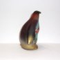 Fenton Glass Amber Bubbles & Gold Fish Penguin Figurine Ltd Ed #4/14 Kim Barley