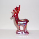 Mosser Glass Red Carnival Mini Christmas Reindeer Deer Figurine Made In USA!