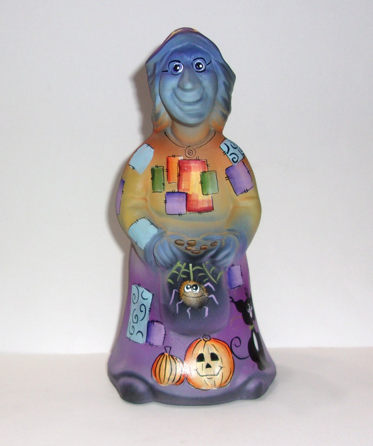Fenton Glass Patty Patch Halloween Cat Witch Figurine Ltd Ed #23/42 Kim Barley