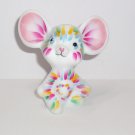Fenton Glass Tie Dye Dyed Colorful Mouse Figurine Ltd Ed #70/131 JK Spindler