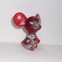 Fenton Glass Red Winter Whiskers Snowman Mouse Figurine Ltd Ed #45/69 M Kibbe