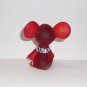 Fenton Glass Red Winter Whiskers Snowman Mouse Figurine Ltd Ed #45/69 M Kibbe