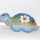 Fenton Glass Crystal Petal Pond Turtle Frog Snail Figurine Ltd Ed #1/30 K Barley