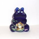 Fenton Glass Cobalt Blue Midnight Monkey Hippo Figurine Ltd Ed #8/30 M Kibbe