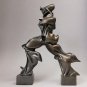 FUTURISTIC MAN 8" MODERN ART STATUE SCULPTURE UMBERTO BOCCIONI BRONZE FINISH DYNAMISM