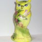 Fenton Glass Dandelion Yellow Hibiscus Sip Owl Figurine Ltd Ed #21/84 Kibbe