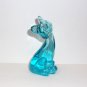 Fenton Glass Buffett Blue 4" Happy Kitty Cat FAGCA Exclusive 2025 by Mosser