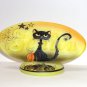Fenton Glass Yellow Spooky Halloween Cat Display Logo Sign Ltd Ed 32/100 Glows