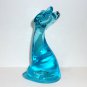 Fenton Glass Buffett Blue 6" Happy Cat Figurine FAGCA Exclusive 2025 by Mosser