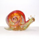 Fenton Glass Marigold Carnival Snail Figurine Special Order by Mosser Glass