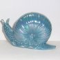 Fenton Glass Georgia Blue Carnival Snail Figurine Special Order by Mosser Glass