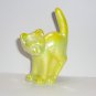 Fenton Glass Dandelion Yellow Carnival Halloween Scaredy Cat Kitten by Mosser