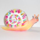 Fenton Glass Tie Dye Dyed Snail Figurine Ltd Ed #14/76 JK Spindler