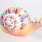 Fenton Glass Tie Dye Dyed Snail Figurine Ltd Ed #14/76 JK Spindler