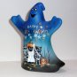Fenton Glass "Happy Cat-O-Ween" Halloween Ghost Figurine Ltd Ed #16/40 K Barley