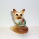 Fenton Glass "Winter Perch" Red Cardinal Fox Figurine Ltd Ed #13/40 K Barley
