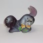 Fenton Glass Plum Purple Autumn Raccoon Puppy Dog Figurine Ltd Ed #6/22 Kibbe