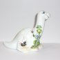 Fenton Glass White Crispy Marshmallow Dinosaur Figurine Ltd Ed #1/41 M. Kibbe