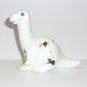 Fenton Glass White Crispy Marshmallow Dinosaur Figurine Ltd Ed #1/41 M. Kibbe