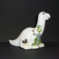 Fenton Glass White Crispy Marshmallow Dinosaur Figurine Ltd Ed #1/41 M. Kibbe