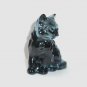Mosser Glass Midnight Blue Persian Cat Kitten Figurine Made In USA