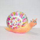 Fenton Glass Tie Dye Dyed Snail Figurine Ltd Ed #13/76 JK Spindler