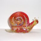 Fenton Glass Marigold Carnival Snail Figurine Special Order by Mosser Glass