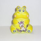 Fenton Glass Dandelion Yellow "Cow" Hippo Figurine Ltd Ed of 6, Sunday Davis WVG