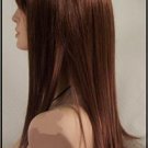 Auburn Wig Long Straight Wigs Bangs Skin top jwl30