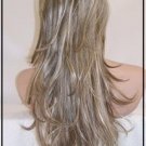 Blond Mix  ponytail piece clip pony hair extension fall