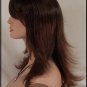 Brown Mix Wig Long Layered  Wigs Bangs Layers bang