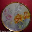 LIMOGES ANTIQUE CORONET SIGNED PLATE, HANDPAINTED