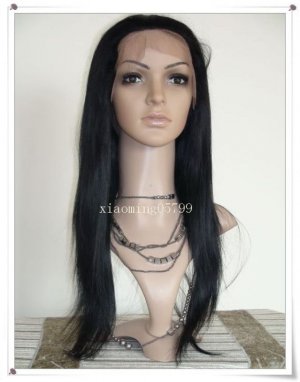 silky straight 24" #1 full lace wigs human hair Indian remy