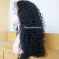 100% Indian Remy Human Hair Full Lace Wigs 18" Full Lace Curly black