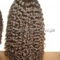 Full Lace Cap 100% Indian Remy Human Hair Full Lace Wigs 16" Curly 2# dark brown