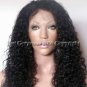 Lace Front 100% Indian Remy Human Hair lace front Wigs 22" Curly 1b#
