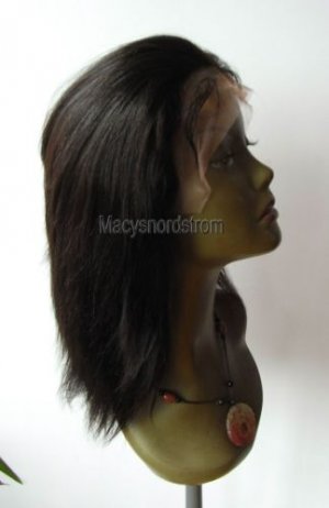 Lace Front 100% Indian Remy Human Hair Wig 10" Yaki