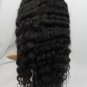 indian remy human hair front lace wig 16" 1# deep wave