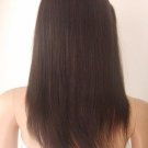front lace wig remy human hair 16" 1b# yaki straight