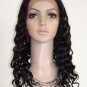 18" 100% remy human hair deep wave front lace wig 1#