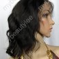 indian remy human hair full lace wig 10" 1b# water wave