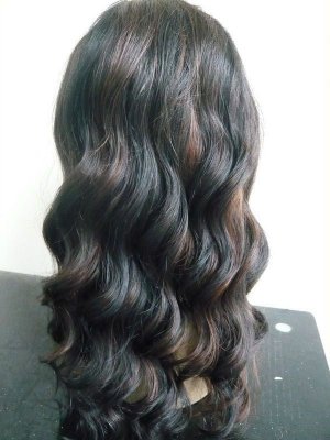 front lace wig remy human hair 18" 1b-30# body wave