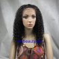 india remy human hair front lace wig 18" 1b# water wave