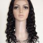 indian remy human hair 18" 1# deep wave front lace wig