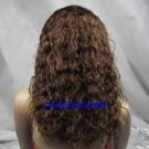india remy human hair front lace wig 16" 4# curly