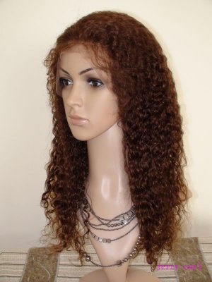 full lace wig indian remy human hair 14inch 4# curly